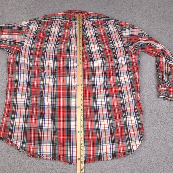 Vintage Ralph Lauren Shirt Mens Large Plaid Button Down Golf Embroidery Pocket‎ - Picture 14 of 16